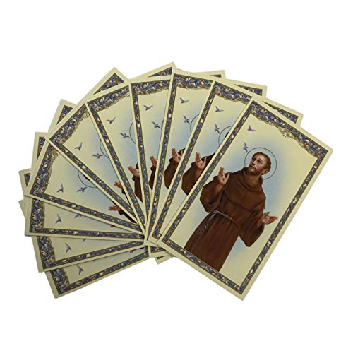 H HOLLY LINES San Francisco tarjetas de oración católica San Francisco de Asís (10 unidades)