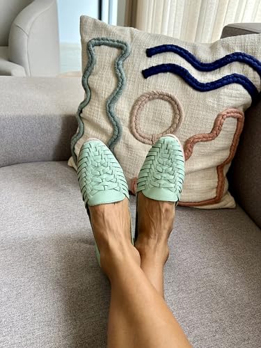 Image of Macarena Collection Leather Sandals for Women | Handmade Mexican Huarache | Woven Slip-On Shoes with Cushioned Insole | Artisan Crafted Genuine Leather