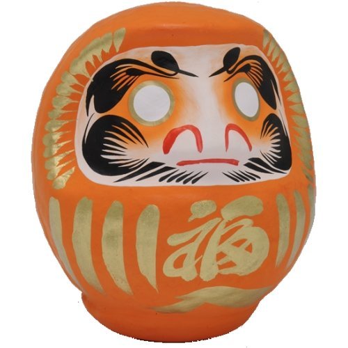 ダルマ フィギュア オレンジと白 Amazon.co.jp: 高崎だるま かわいいだるま カラーだるま1号 オレンジ