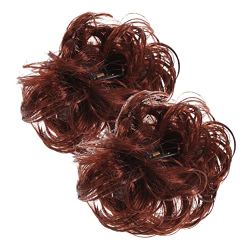 Didiseaon Synthetic Hair Bun Hairpiece Claw Clip Large Hairpin for Women Bun Hair Extension Set