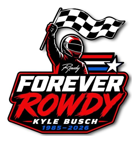 Forever Rowdy Kyle busc 1985-2026 Sticker | Racing Decal | nasca Tribute | Checkered Flag | Motorsports Art | Car Decorat [5]