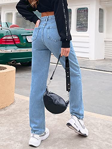 Women's Regular Relaxed Fit Straight Leg High Waisted Trendy Vintage Boyfriend Juniors Mom Jeans4