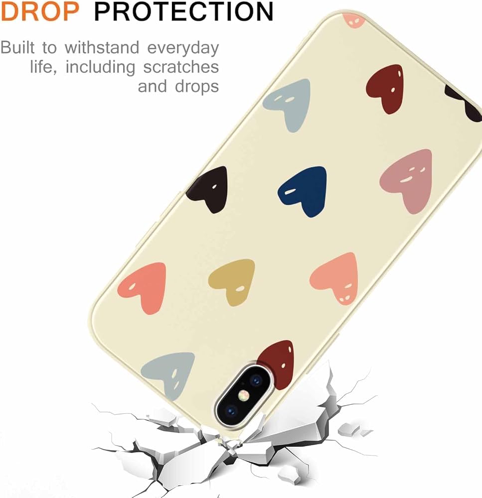 Yoedge Cover con Cordino per iPhone X/iPhone XS 5,8,Ultra Sottile Morbido Silicone TPU Custodia con Aesthetic Disegni,Antiurto Bumper Protettiva Case con Tracolla Collana Catena per iPhone XS,Fiore