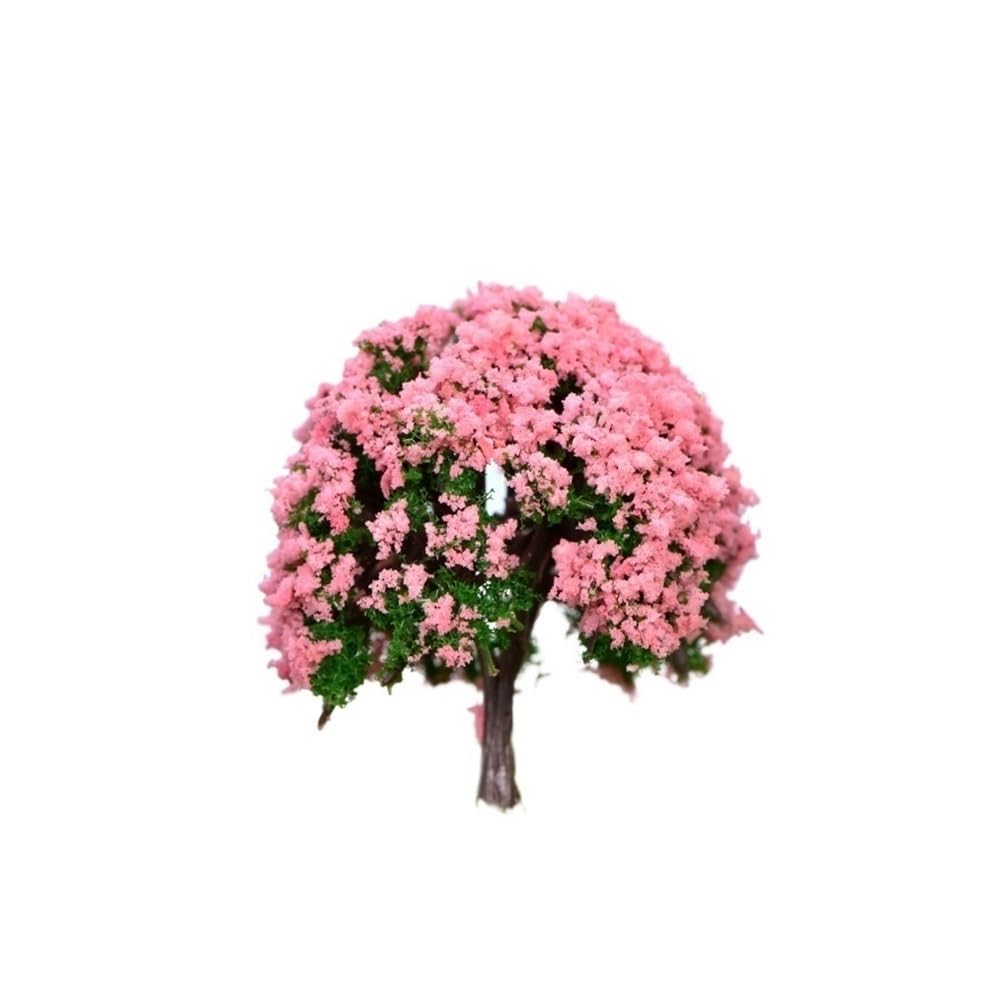 Landscape Greenery Landscape Decorative Tree, Resin Crafts Bonsai Garden Terrarium Accessorie(Hot pink)