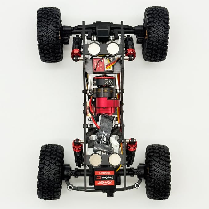 Image of furitek Terra COMP - 1 /18 RTR Crawler - Remote Control Car, RC Rock Crawler 1 /18 Scale w Carbon Fiber Chassis n 2-in-1 Outrunner Brushless System for Adults, RC Hobbyists (Black Flame (w Digiboard))
