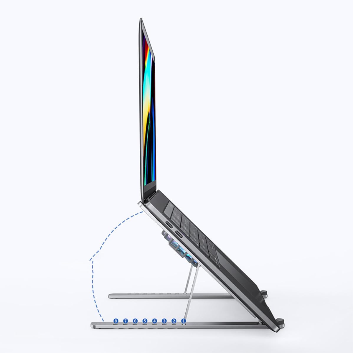 TOYANDONA Base Refrigeradora Portátil de Aleación de Aluminio Diseño Especial y Larga Vida Útil, Soporte Ventilado USB para Enfriar Computadoras Portátiles y Juegos