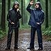 Rain Suit For Men Waterproof Heavy Duty Rain Gear Outdoor All-Sport Work Fishing Jacket & Trouser Raincoats (Black, XXL)
