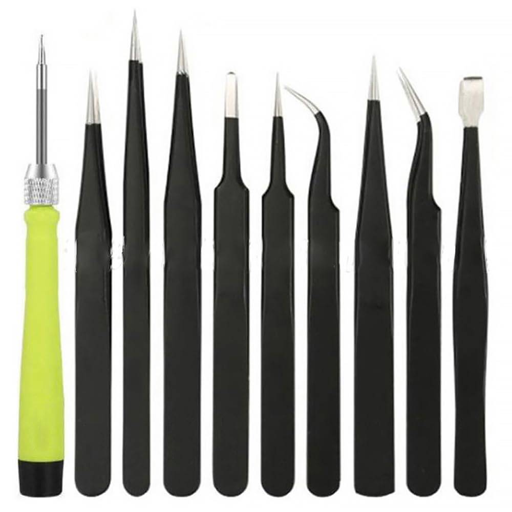 PINZETTA PROFESSIONALE ANTISTATICA DI PRECISIONE ELETTRONICA ST-14S PER SMD CHIP - Foto 6