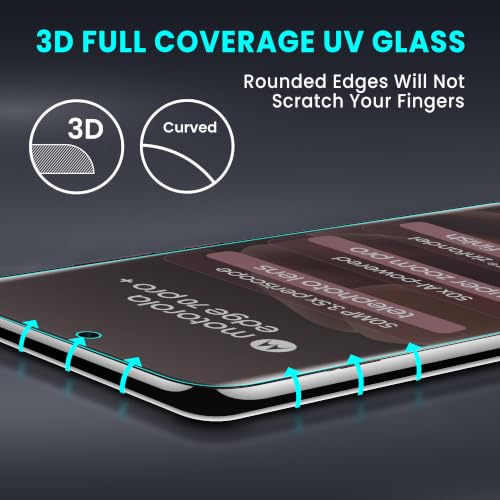 Image of ArmourPro 2 Pack Matte UV Tempered Glass for Motorola Edge 70 Pro Plus, Premium Curved Screen Protector with Anti-Glare Finish, Edge-to-Edge Coverage, Fingerprint Friendly and Case Friendly