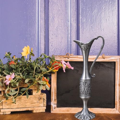 Vase en métal gaufré stable pour fleurs et décor de maison