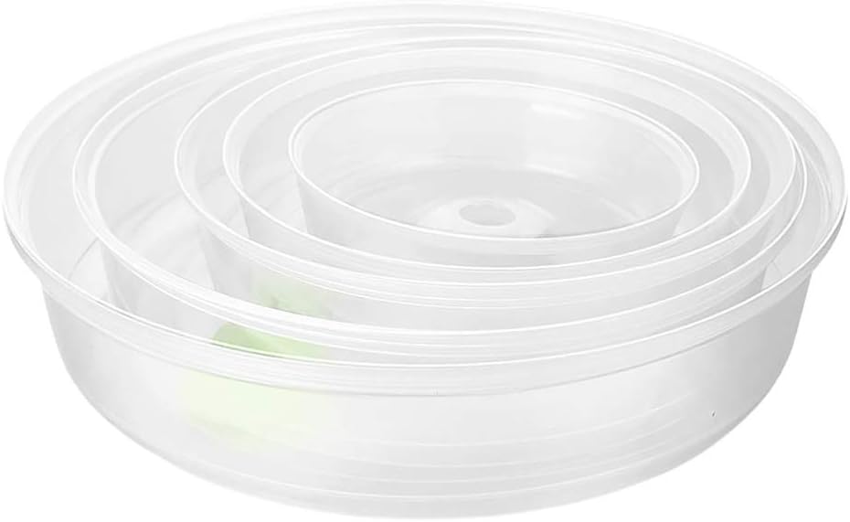 5pcs Horno Microondas Cubierta a prueba de aceite Cubierta de alimentos Microondas Splatter Plate Cocina Food (blanco)