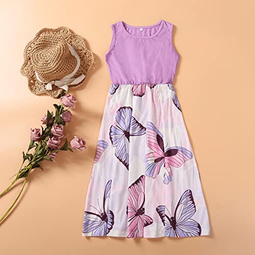 Mommy and Me Family Outfits, Stripe Stitching Dress,Summer Matching Maxi Dress with Pocket for Mother's Day4