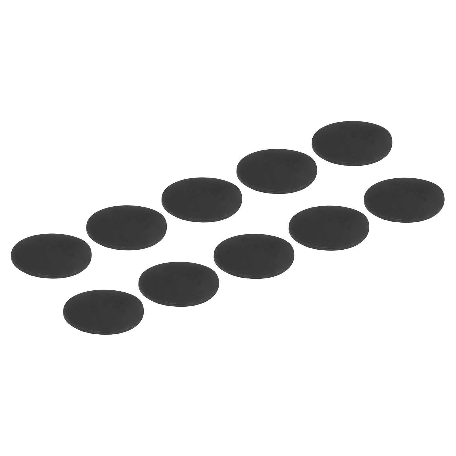 sourcing map 10 Pcs Non Slip Furniture Pads, 23/7" (85mm x 2mm) Self Adhesive Furniture Grippers Rubber Anti-Scratch Feet Round Chair Leg Pads Floor Protectors for Hardwood Floor, Black โ image 1