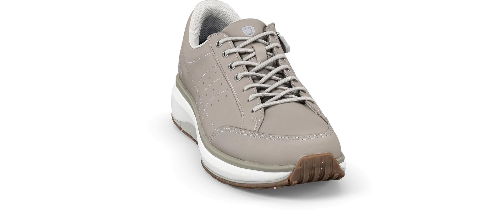 JOYA Moscow Zip beige, Herren-Schnürschuh für gesundes Gehen im Alltag, aus feinem Nubukleder, mit zusätzlichem, seitlichem Reißverschluss für erleichterten Einstieg, schicker Freizeitschuh in Beige