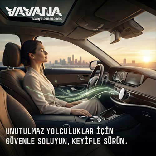 VAVANA Spin Araba Klima Kokusu - Profesyonel Otomobil Kokusu | BPA & Sıvı İçermez | 90 Gün Etkili | Araç Parfümü (ENERGETIC)