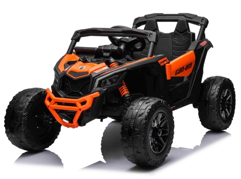 Buggy 24V Can-Am Maverick 1 Plaza, 4x4 (Motores 200W), Cuero, Mp4 TV, RC. Full Option - INDA37-LI-CA003rs (Naranja)