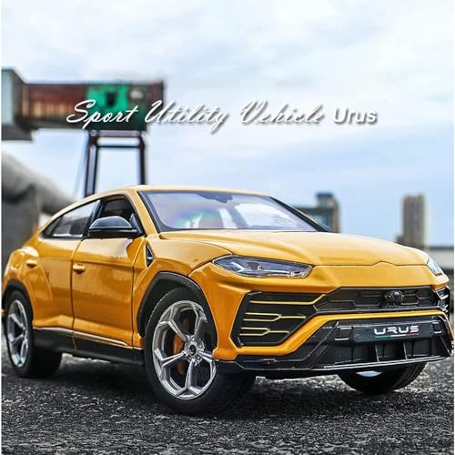 Image of 1:24 Urus Toy Car for Kids Diecast Metal Cars Model Urus Toy Car for Kids Sound and Light Pull Back Openable Door,