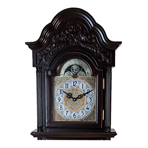Image of Horo(Imported) Grandfather Clock Quartz Movement Westminster Chime and Finished Handcrafted Parts on Both Sides,Golden Dial, Beautiful Pendulum,Pattern Clock183(H) x49(L) x22(B) Cm,(Height:6ft.)