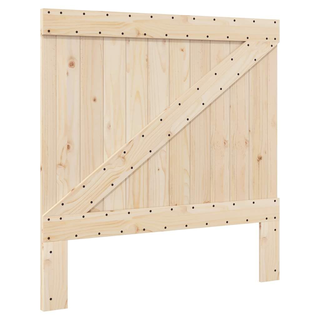 lite drewno sosnowe z wezgłowiem i zanóżkiem Brąz 100 x 200 cm
