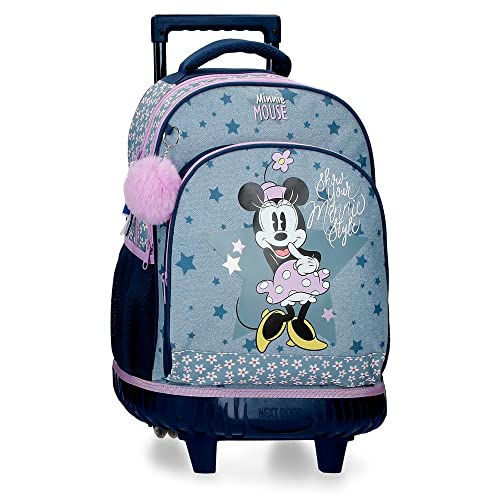 Disney Minnie Style Mochila Compact 2 Ruedas Azul 32X43X21 Cms Poliéster 28,9L