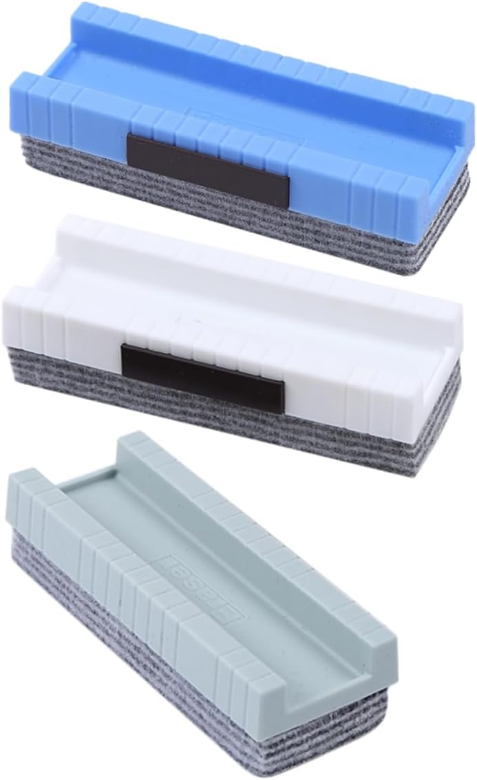 3pcs Boys and Girls Chalkboard Eraser Felt Chalk Eraser for Blackboard School Dustless for Teachers and Boys and Girls