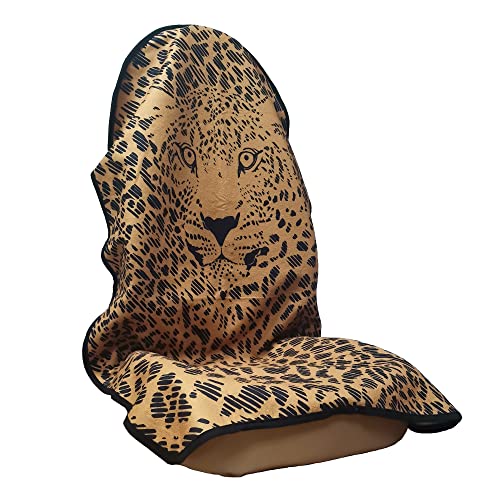 Image of Car Seat Cover Protector Front Seats,for Gym Workout,Running,Swimming,Beach and Hiking,Waterproof Sweat Towel Bucket Seat Covers for Cars SUV Trucks (Leopard, 1Pcs)