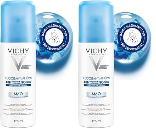 Vichy Déodorant Aérosol Efficacité Longue Durée 48 H Formule Minérale Sans Alcool Actifs Anti Odeur d'Origine Naturelle Adapté aux Peaux Sensibles 125 ml - vue 5