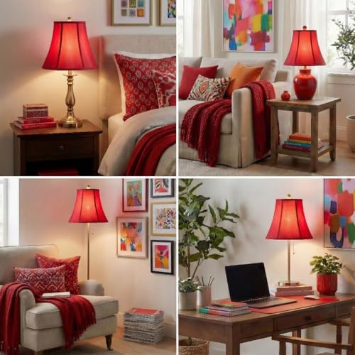 Image of Royal Designs, Inc. BSO-704-12RED True Bell Basic Lamp Shade, 6.5 x 12 x 10.5, Red