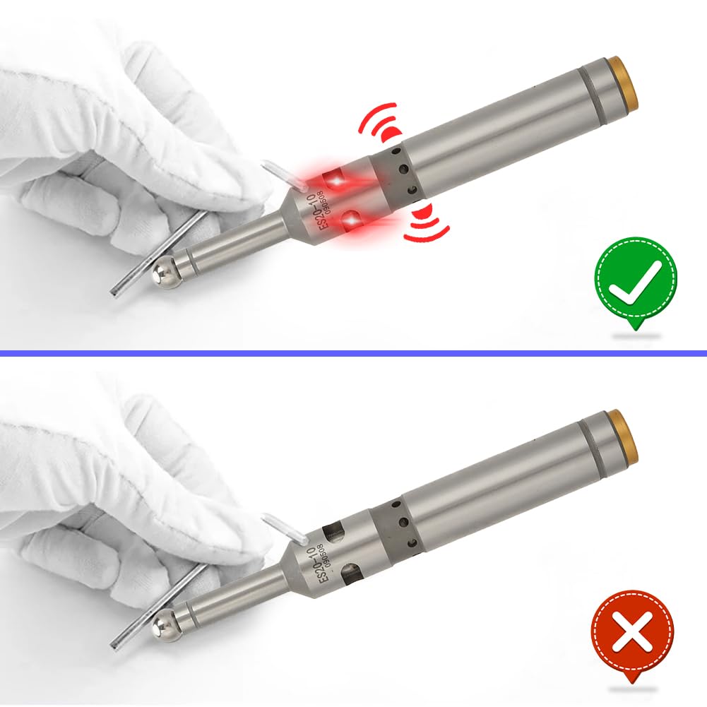 Kantentaster, Einseitiges Elektronisches Optisches Ortungs LED Piep Touch Point Sensor Fräsen Photoelektrisches Kantensuchwerkzeug CNC Drehmaschinen Präzision Kantensucher Rostfreier Fräsdrehmaschine