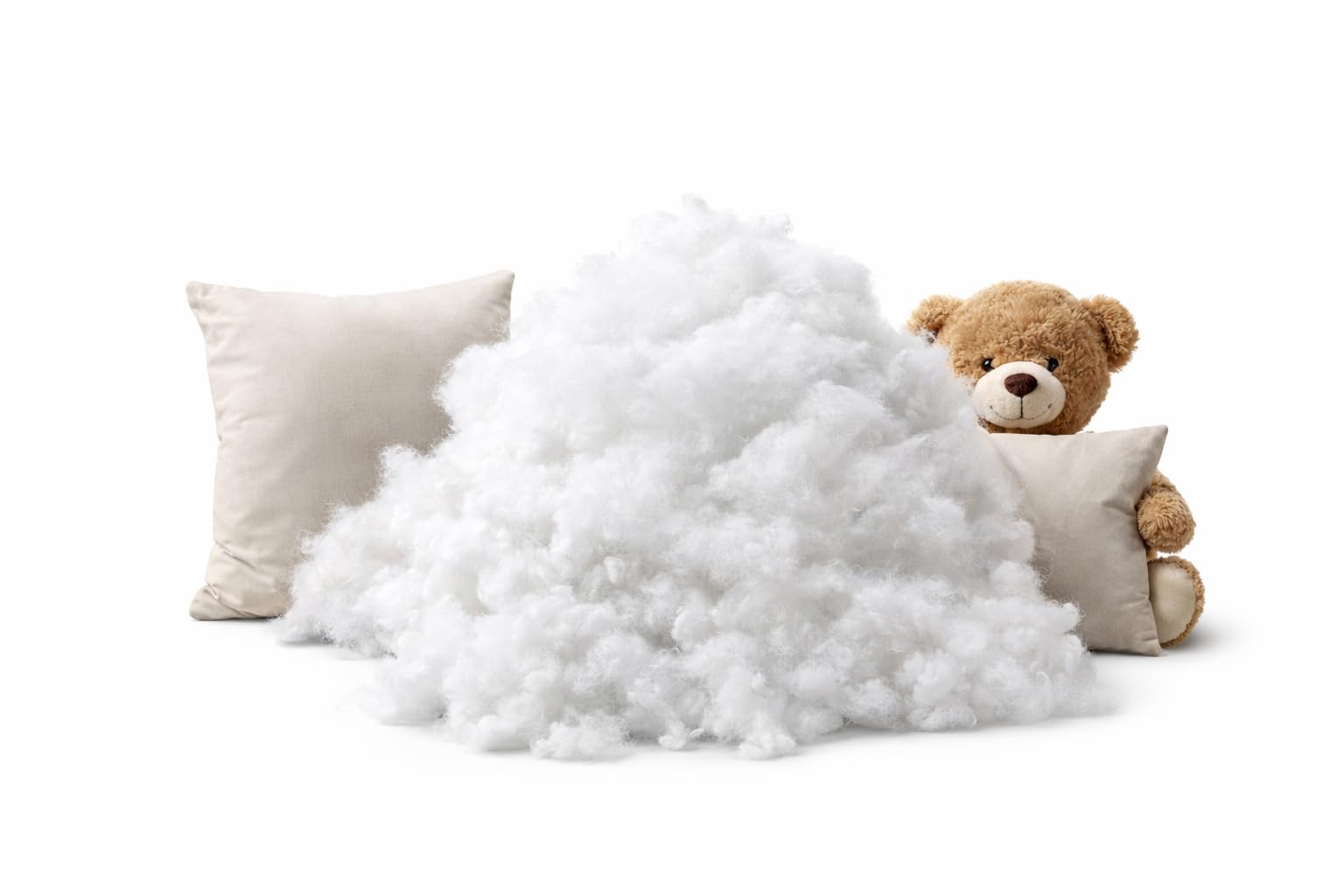 Ouate de Rembourrage 4 Kilos Fibre Creuse siliconée 100% Polyester Blanc Rembourrage pour oreillers Coussins et Peluches (4000 GR)