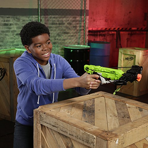 Nerf Zombie Strike Wrathbolt - Defend Against the Zombified Attackers with Your Sniper Crossbow - Load, Aim, and Fire the 2 Included Darts - Arrows Whistle When Fired - Ages 8 and Up, Play Safe