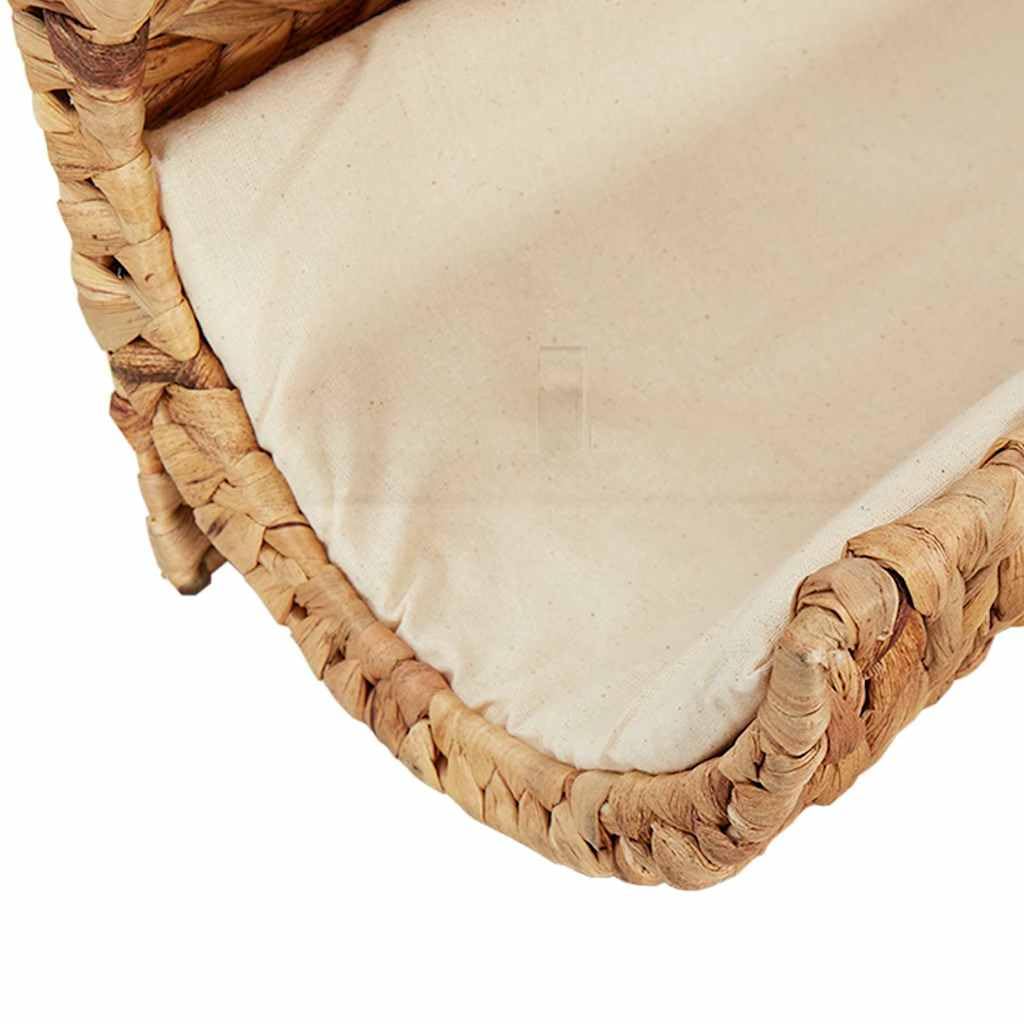 Mangloder Cuccia per gatti con cuscino in giacinto d'acqua per termosifoni, 37 x 20 x 20 cm, marrone, struttura in metallo, con gancio, morbida, calda, soffice, lavabile, per gatti e animali domestici