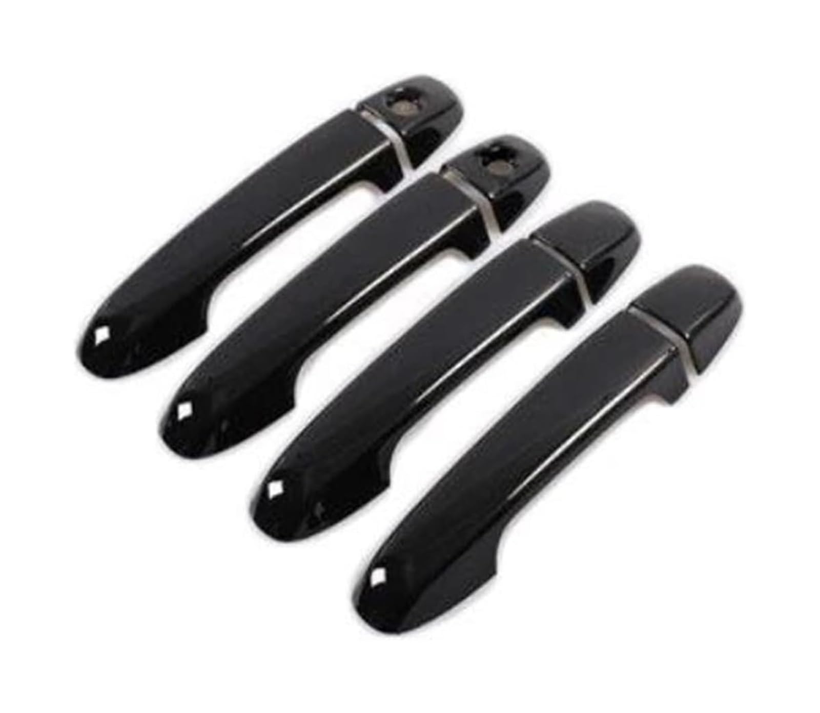 STRJUS Car Door Handle Cover Gloss Black Car Door Handle Stickers Cover Exterior Accessories for Toyota for Prius C for Aqua Nhp10 2012-2019(Style1)