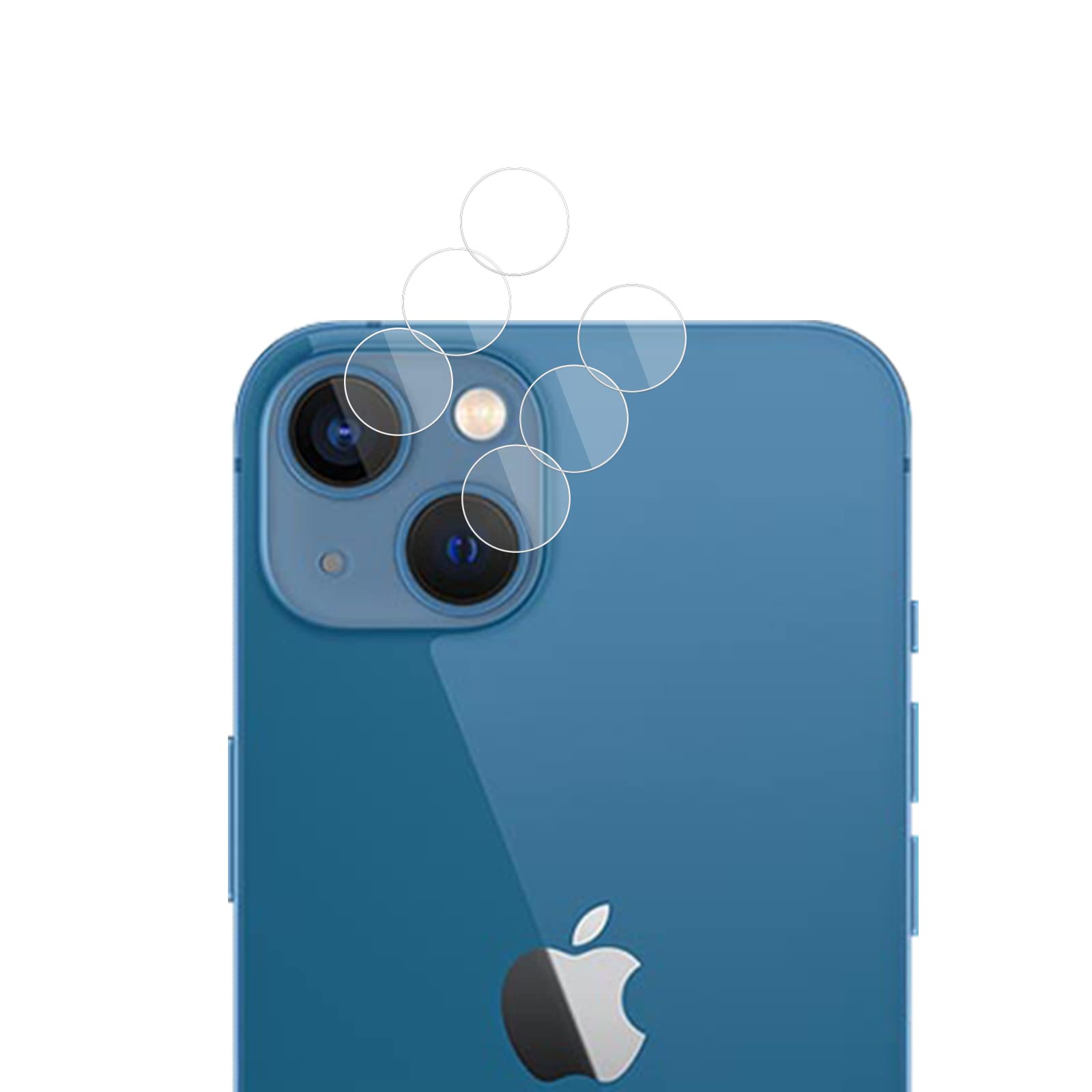 ROVLAKCamera Lens Protector Compatible with Apple iPhone 13/13mini Camera Screen Protector 3-Pack 9H Scratch-Proof Explosion-Proof Tempered Glass Camera Lens Protective Film