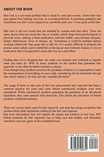Hair Loss Solution: The Natural Diy Herbs To Promote Hair Regrowth And Treat All Forms Of Hair Loss In Men And Women #TOP1