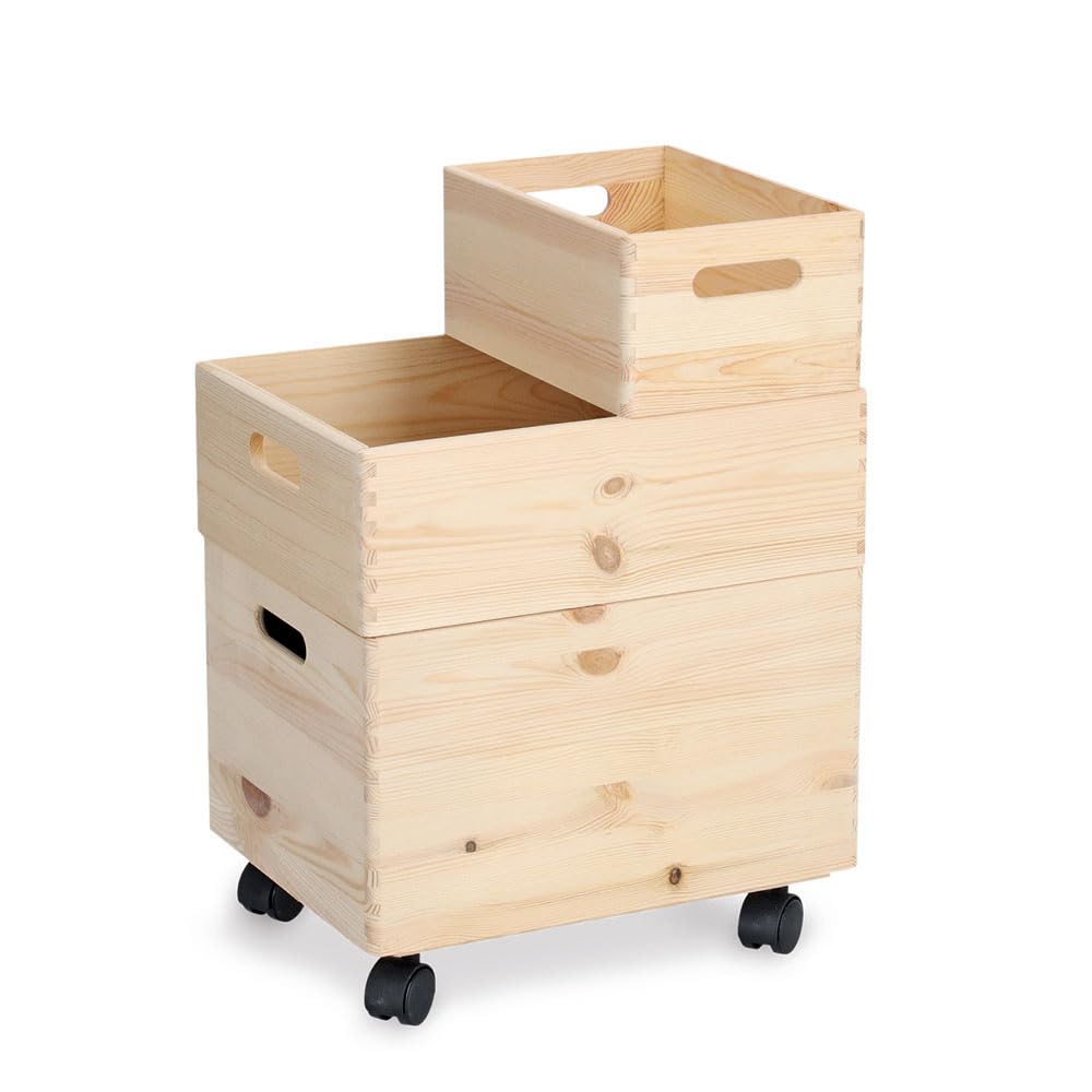 Zeller 13328 Rollbrett f. Allzweckkiste, Kiefer/Kunststoff