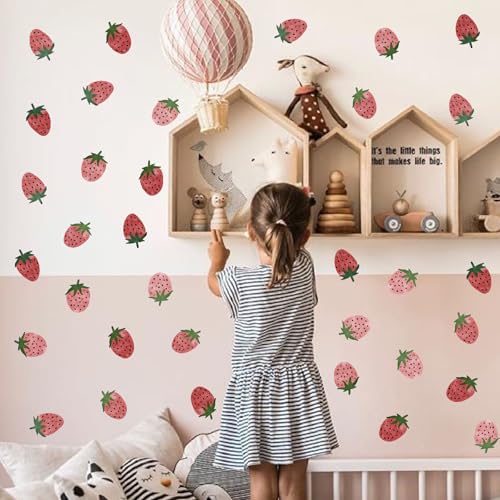 Pegatinas de pared fresas vintage retro adhesivas boho