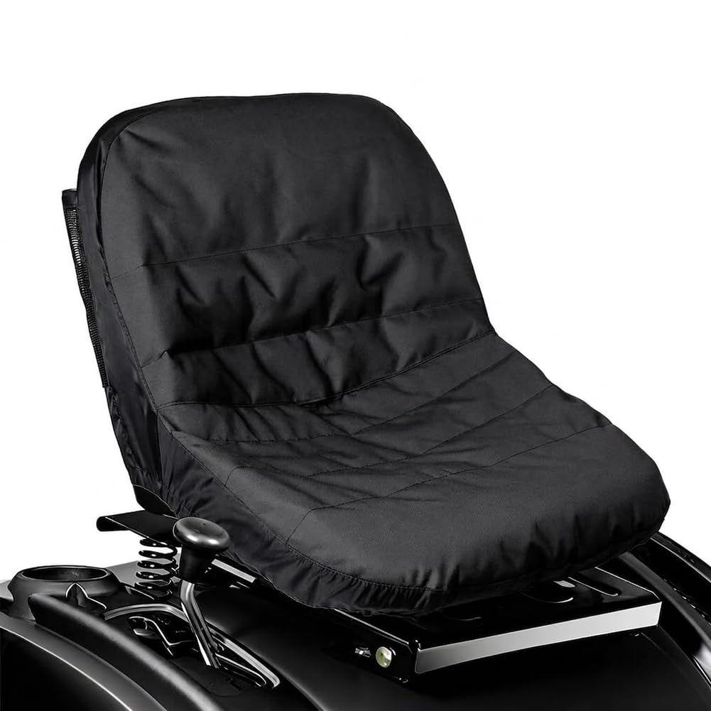 LXCMQL Lawnmower Seat Cover for Oleo Mac Apache 92 4WD 2015-pr 36", Waterproof Oxford Riding Mower Seat Cover with Storage Pockets Non-Slip