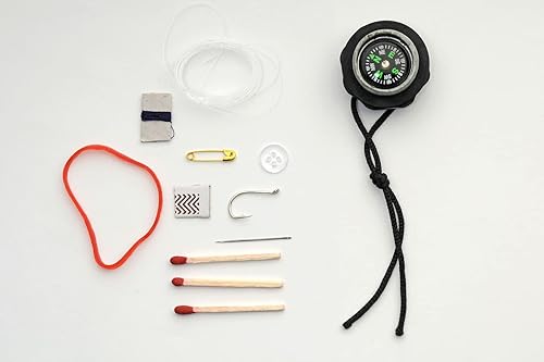 Miniatura 5 de SZCO Cuchillo de acero negro de 14 pulgadas con brújula, machete para exteriores con hoja de acero inoxidable, funda de cuero y equipo de