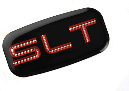 Miniatura 2 de 1 emblema de cabina SLT 3D, placa de identificación con logotipo de letra, reemplazo del pilar de techo para Yukon Suburban Sierra 03 06 (rojonegro)