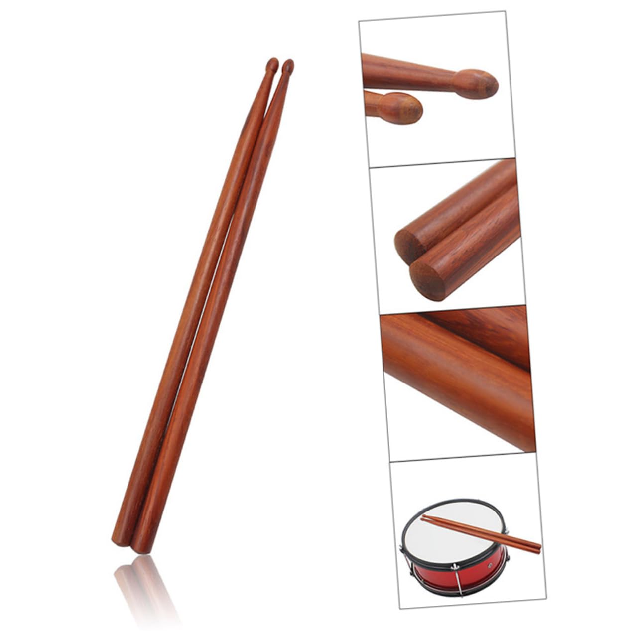 3paare Drumsticks Aus Holz Ovaler Holzgriff Langlebig Und Für Jugendliche Und Schlagzeuger Perfektes Percussion-zubehör