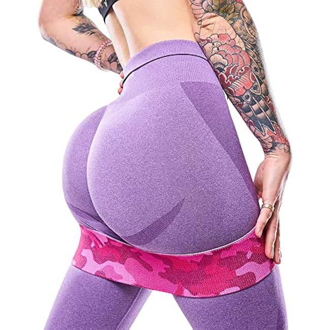 Victor Fitness? Hip & Booty Bands | 3 Levels of Resistance | Non-Slip Fabric for Squats, Lunges, Butt/Glutes | Includes Free Carrying Bag