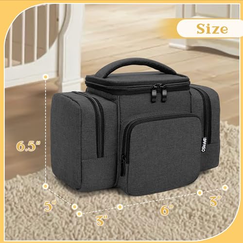 BAFASO Wearable Breast Pump Bag Compatible with Medela Pump in Style, Tote for Wearable Breast Pump and Extra Parts (Patent Pending), Black - Thumbnail 5