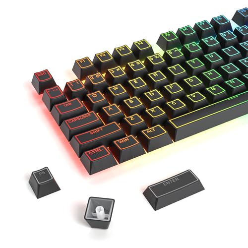 Cherry �v���t�@�C�� �V���C���X���[ PBT �L�[�L���b�v 142 ���� �_�u���V���b�g �~�j�}���X�g�u���b�N US ���C�A�E�g ���T�C�Y MX �X�C�b�`�@�B�L�[�{�[�h�p (Black Grid)