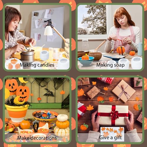 FMKLDENA 5 Pezzi Stampi in Resina Ringraziamento