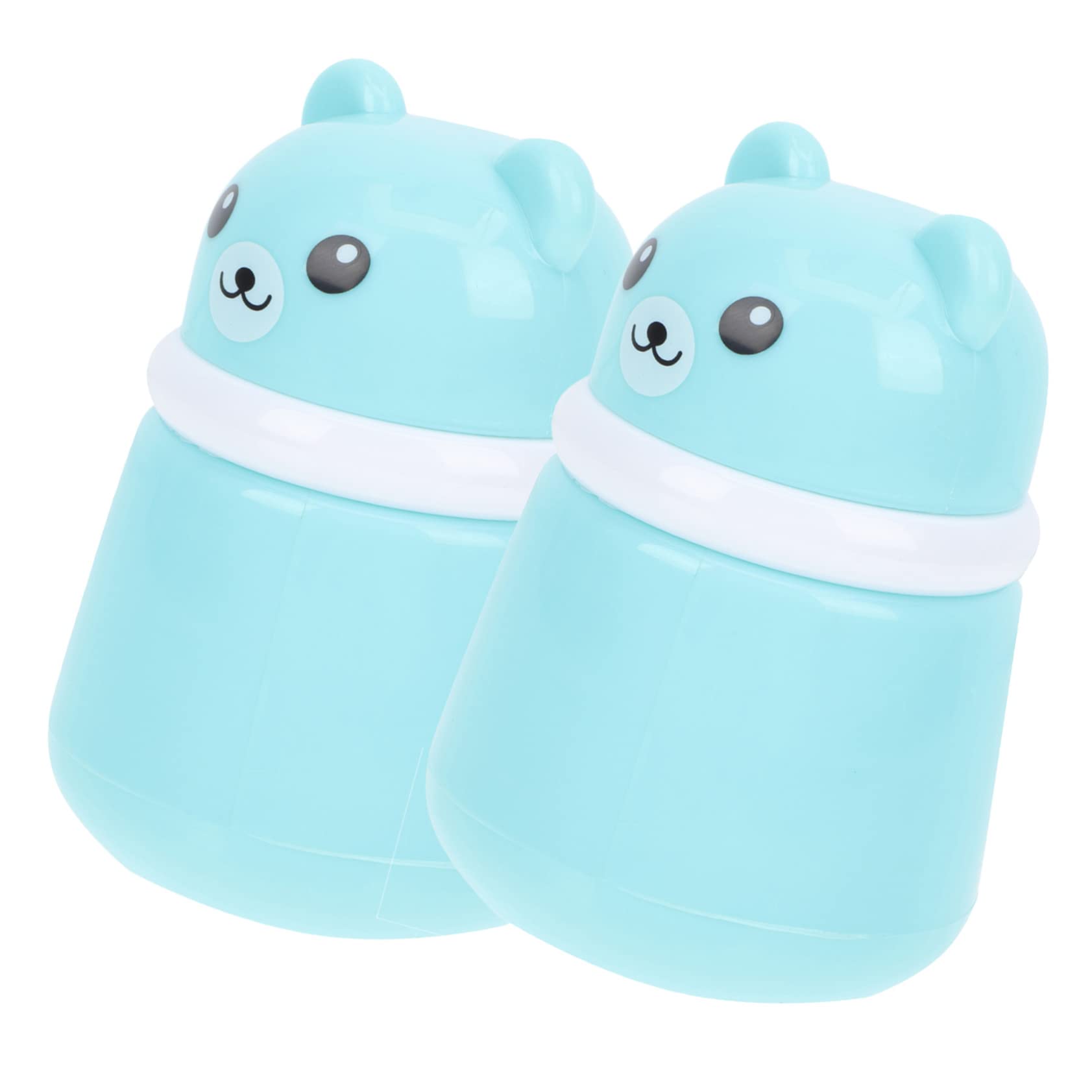 SAFIGLE Sponge Puff Box for Baby 2pcs Talcum Powder Case Bear Sponge for Boys and Girls Infants Toddlers