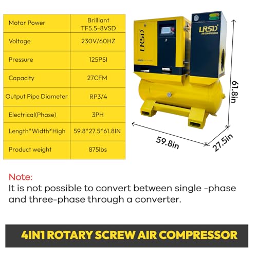 LRSD 7.5HP 4-in-1 VSD Compressor
