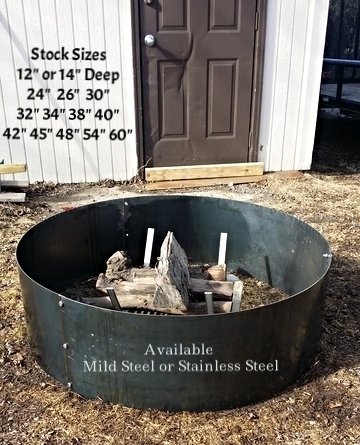 36" Diameter X 14 Deep Steel Metal Fire Pit Ring Liner Insert Only. #TOP1