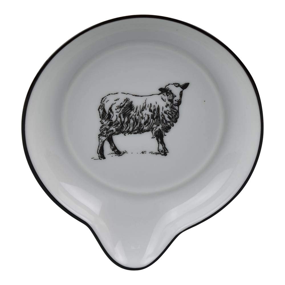 Omniware Farmhouse Porcelain Sheep Spoon Rest