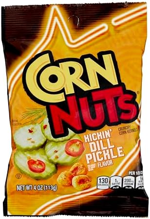CORN NUTS Kickin' Dill Pickle Flavored Corn Kernels, 4 oz (Pack of 12)